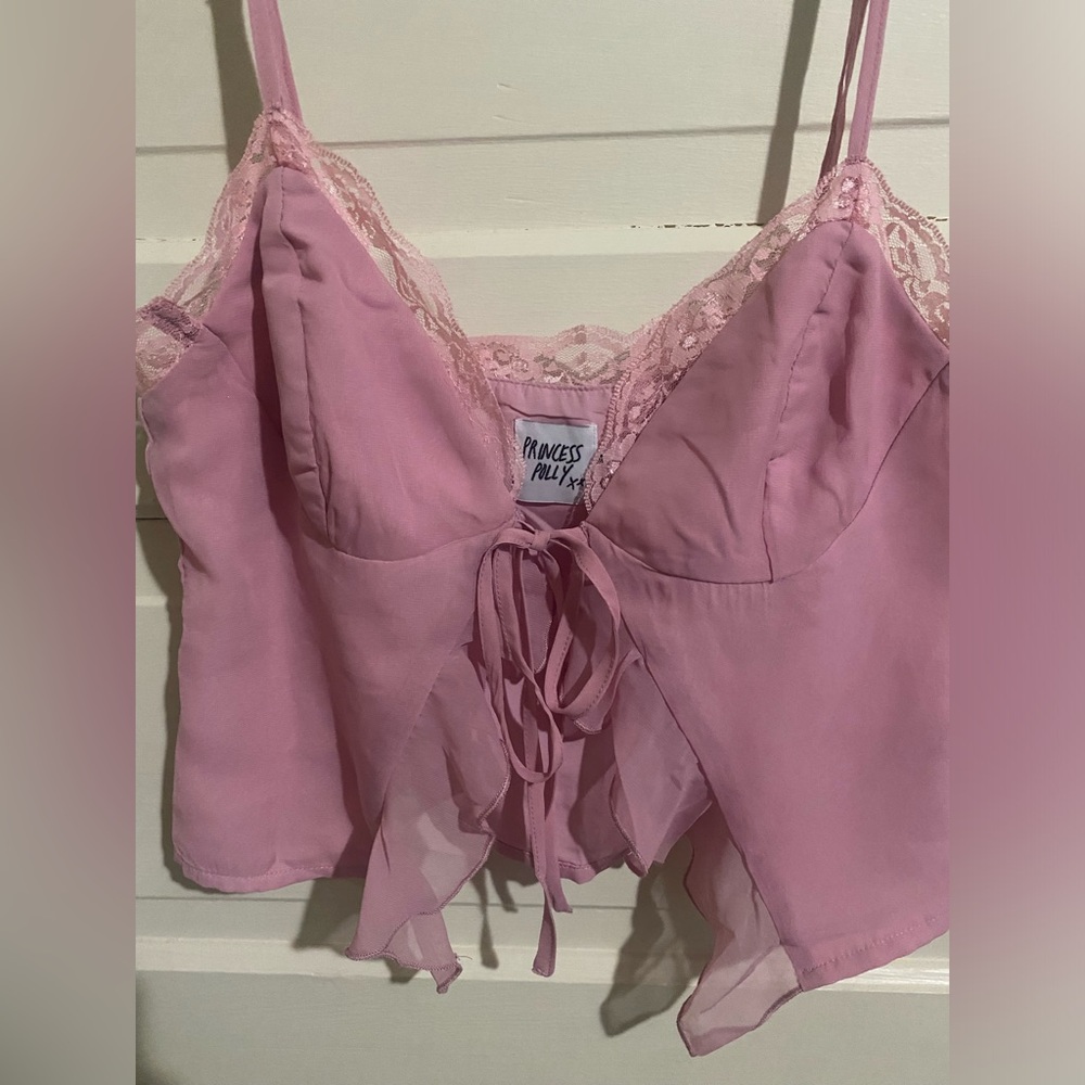 Princess Polly Blush Camisole with Lace Detail - Picture 3 of 10
